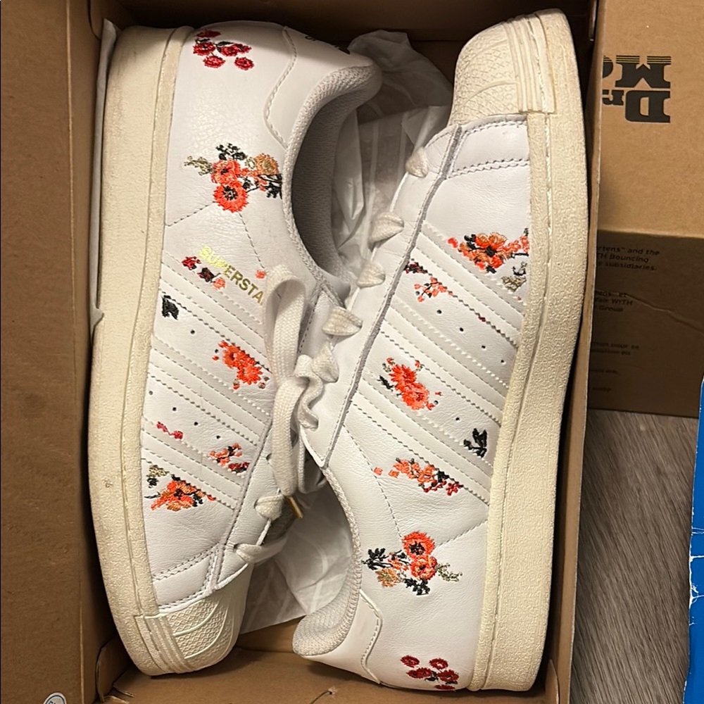 Adidas White and Red Sneakers
